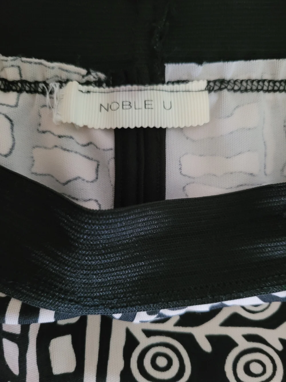 Noble U Black and White Tribal Print Mini Skirt